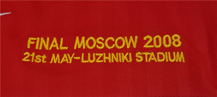 with Front Lettering Retro Jersey 2007-2008 Manchester United Home Soccer Jersey