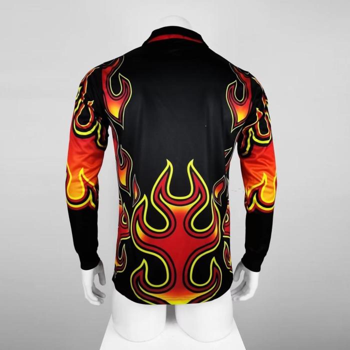 with Front Lettering Retro Jersey 1998 Long Sleeve Japan Red Flame Goalkeeper Soccer Jersey Vintage Football Shirt