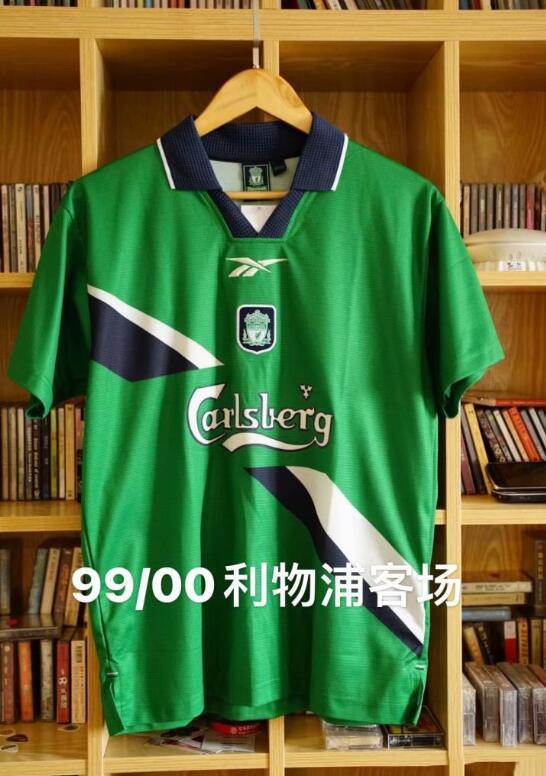 Retro Jersey 1999-2000 Livepooi Away Green Soccer Jersey