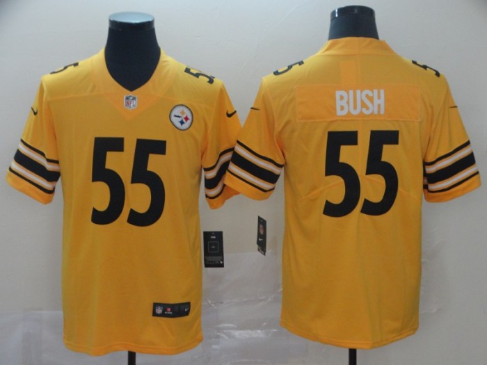 Pittsburgh Steelers 55 Devin Bush Gold Inverted Legend Limited Jersey