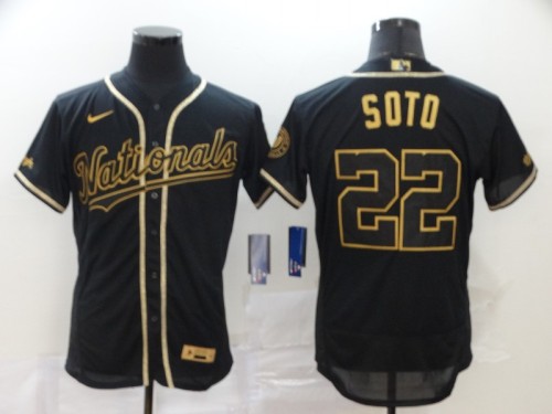 Washington Nationals 22 SOTO Black 2020 Flexbase Jersey
