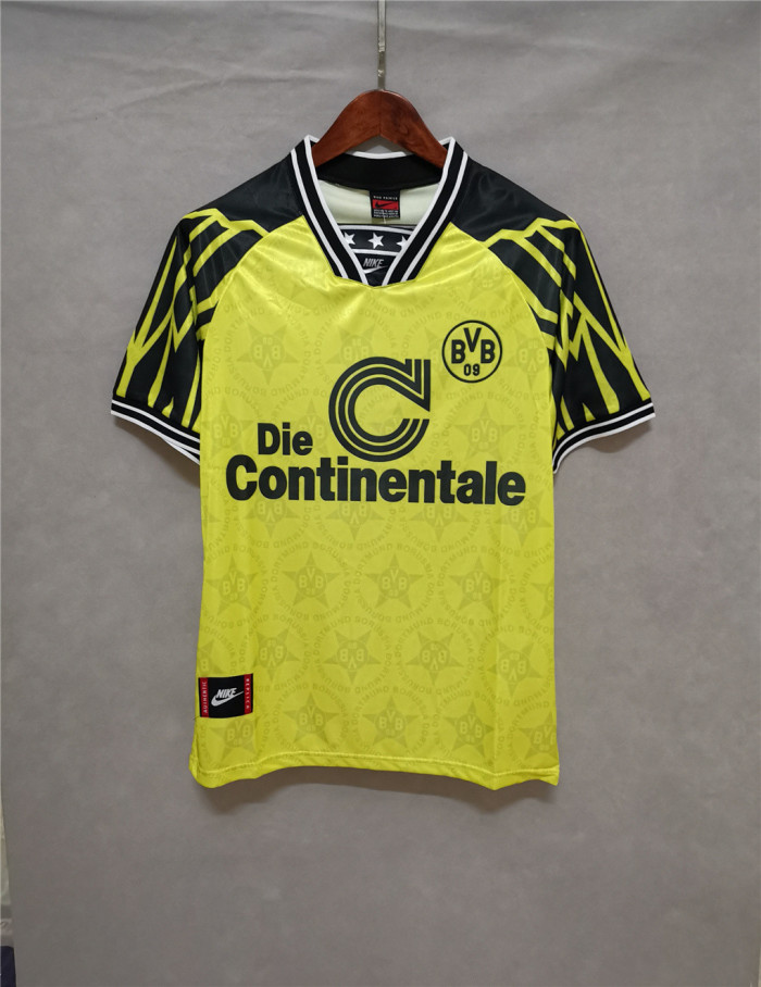 Retro Jersey 1994-1995 Borussia Dortmund Home Soccer Jersey Vintage BVB Football Shirt