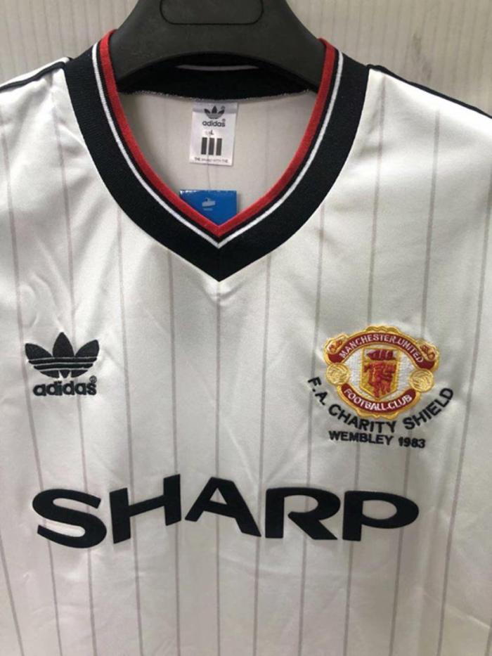 Retro Jersey 1983 Manchester United FA Cup Final White Soccer Jersey Vintage Football Shirt