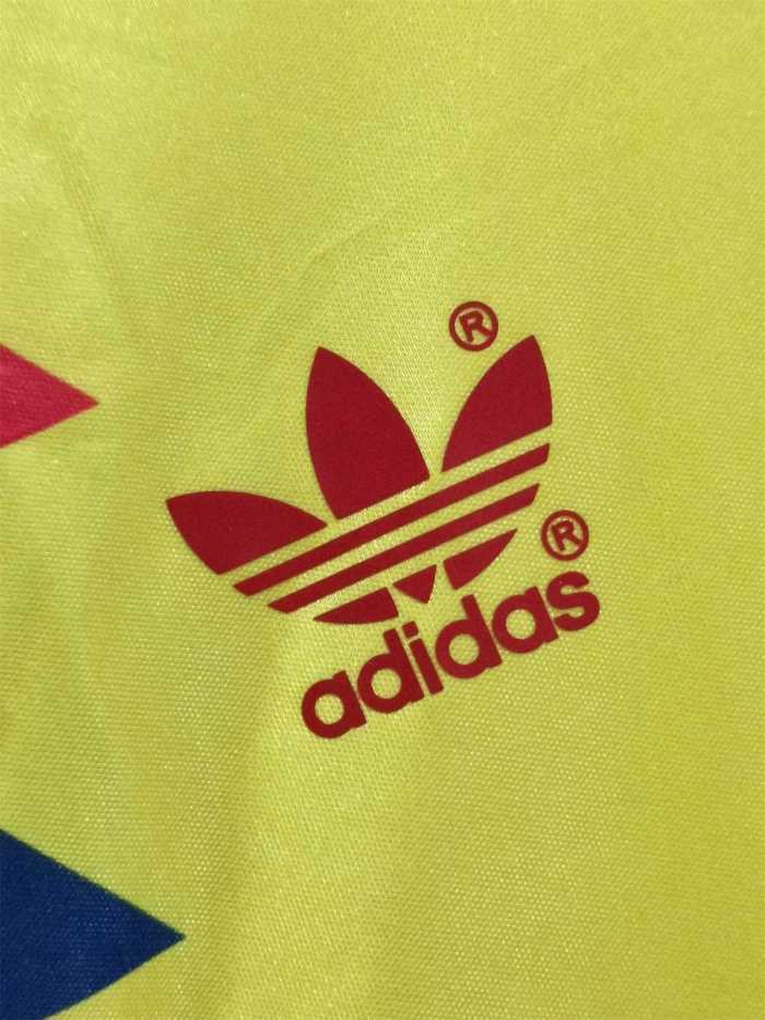 Retro Jersey 1990 Colombia VALDERRAMA 10 Home Soccer Jersey Vintage Football Shirt