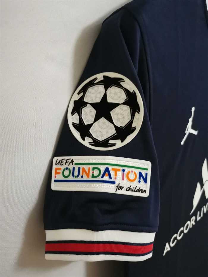 with UCL Patch Retro Jersey 2021-2022 PSG Home Soccer Jersey Vintage Paris Football Shirt