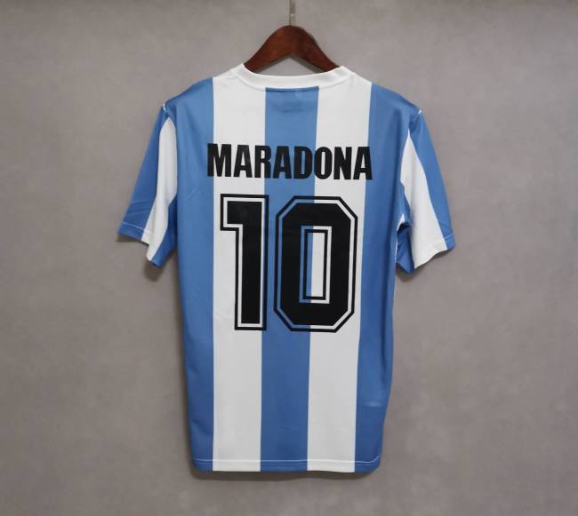 Retro Jersey 1985 Argentina MARADONA 10 Home Soccer Jersey