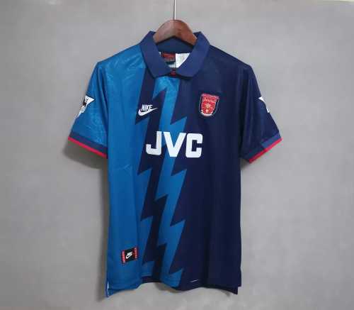 with EPL Patch Retro Jersey 1995-1996 Arsenal VIEIRA 4 Away Blue Soccer Jersey