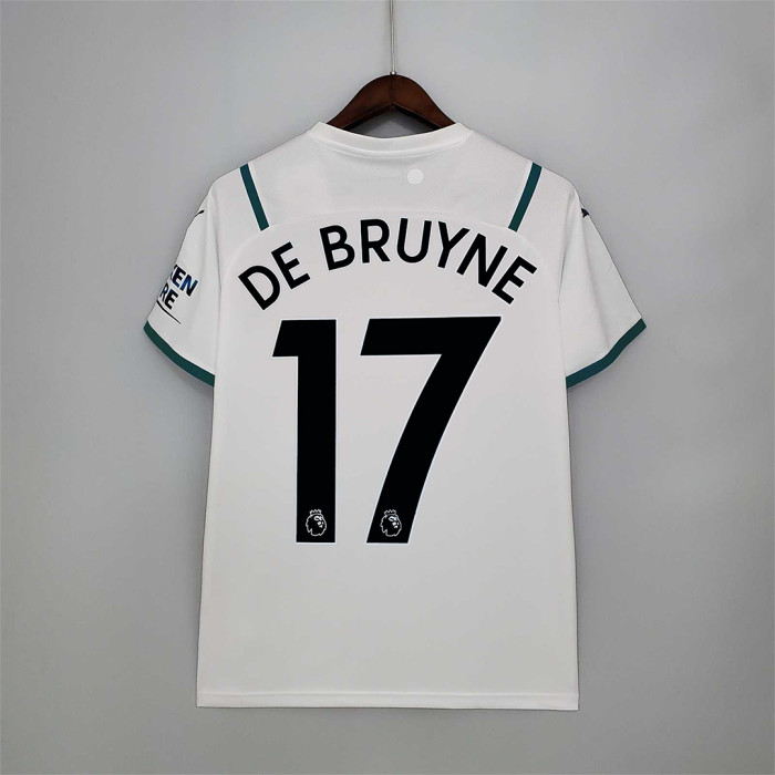 #10 GREALISH,#47 FODEN,#26 MAHREZ,#20 BERNARDO Shirt 2021-2022 Manchester City Away White Football Shirt