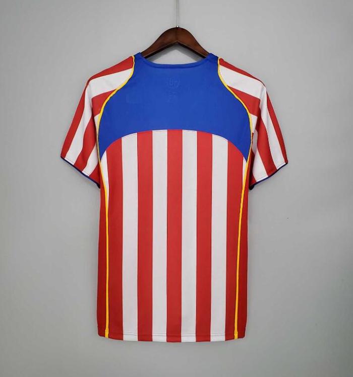 Retro Jersey 2004-2005 Atletico Madrid Home Red/White Soccer Jersey