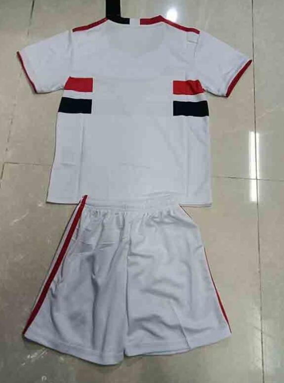 Youth Uniform Sao Paulo White Soccer Jersey Shorts