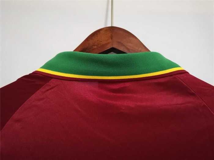 Retro Jersey Portugal 1997-1998 Home Red Soccer Jersey Vintage Football Shirt