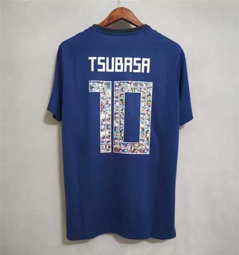 with Cartoon Number Retro Jersey Japan 2018 World Cup TSUBASA 10 Home Soccer Jersey