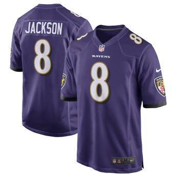 Baltimore Ravens 8 JACKSON Purple NFL Jersey