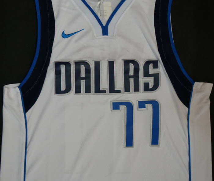 New Material Dallas Mavericks #77 DONCIC White NBA Jersey