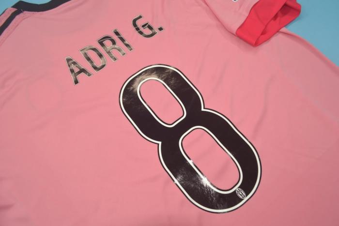 with Serie A patch Retro Jersey 2015-2016 Juventus 8 ADRI G. Away Pink Soccer Jersey