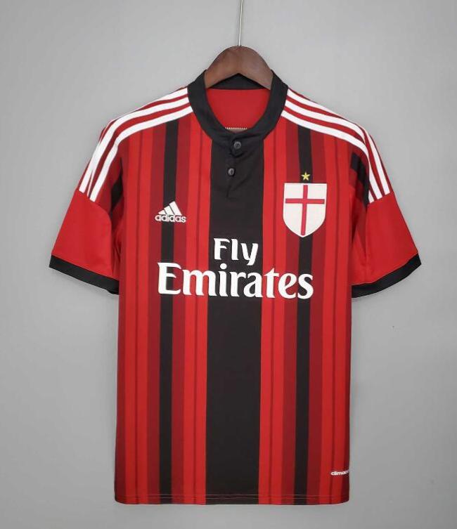 Retro Jersey 2014-2015 AC Milan Home Soccer Jersey Vintage Football Shirt