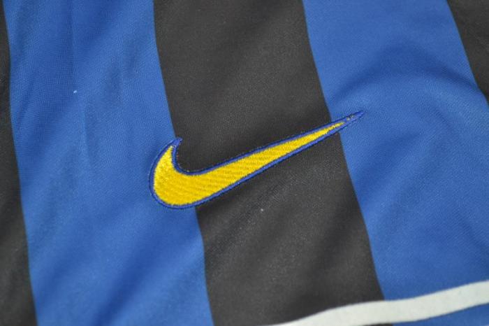 with Serie A Patch Long Sleeve Retro Jersey 1998-1999 Inter Milan Home Soccer Jersey