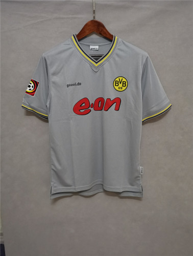 Retro Jersey Borussia Dortmund 2000 Away Grey Soccer Jersey Vintage BVB Football Shirt