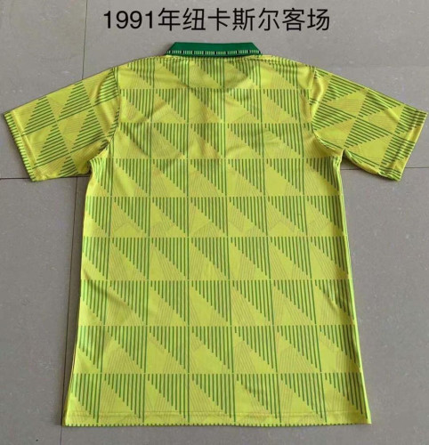 Retro Jersey 1991-1993 Newcastled Unite Away Yellow Vintage Soccer Jersey