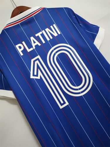 Retro Jersey 1982 France PLATINI 10 Home Soccer Jersey Vintage Football Shirt
