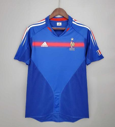 Retro Jersey 2004 France Home Blue Soccer J ersey Vintage Football Shirt