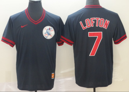 2019 Cleveland Indians# 7 LOFTON Blue Jersey