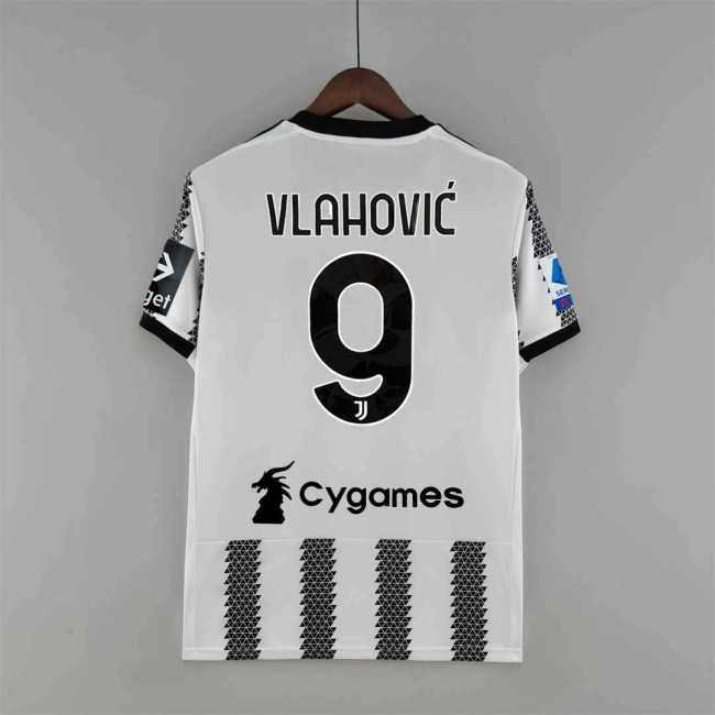 with Serie A Patch Retro Jersey 2022-2023 Juvents VLAHOVIC 9 Home Soccer Jersey