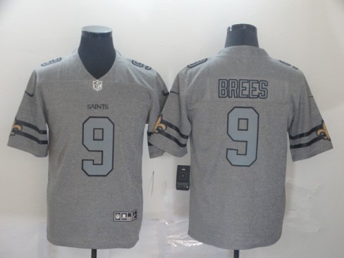 New Orleans Saints 9 BREES 2019 Gray Gridiron Gray Vapor Untouchable Limited Jersey
