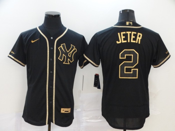 New York Yankees 2 JETER Black 2020 Flexbase Jersey