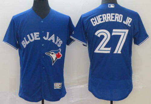2019 Toronto Blue Jays  # 27 GUERRERO JR BlueMLB Jersey