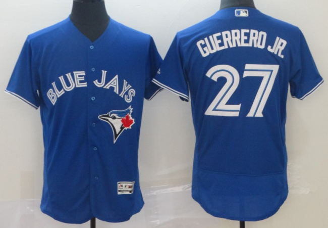 2019 Toronto Blue Jays # 27 GUERRERO JR BlueMLB Jersey