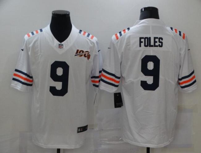 Chicago Bears 9 FOLES White NFL Jersey