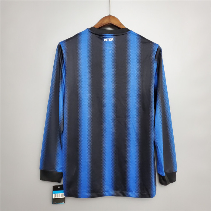 Retro Jersey Inter Milan 2010-2011  Home Long Sleeve Soccer Jersey