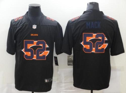 Bears 52 Khalil Mack Black Shadow Logo Limited Jersey
