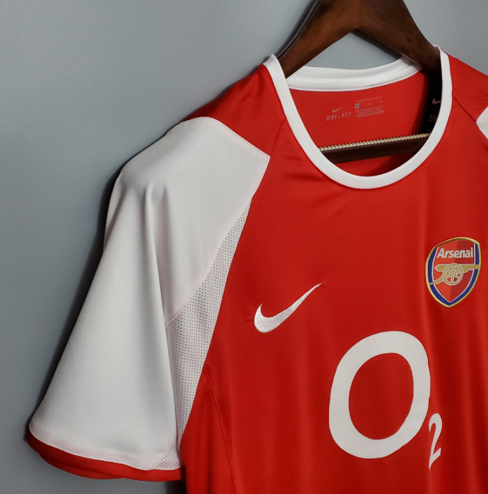 Retro Jersey 2002-2004 Arsenal Home Soccer Jersey Red Vintage Football Shirt