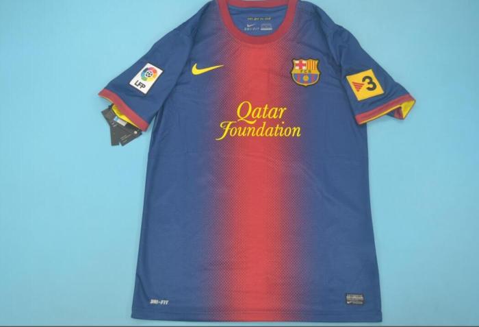 with LFP+TV3 Patch Retro Jersey 2012-2013 Barcelona Home Soccer Jersey
