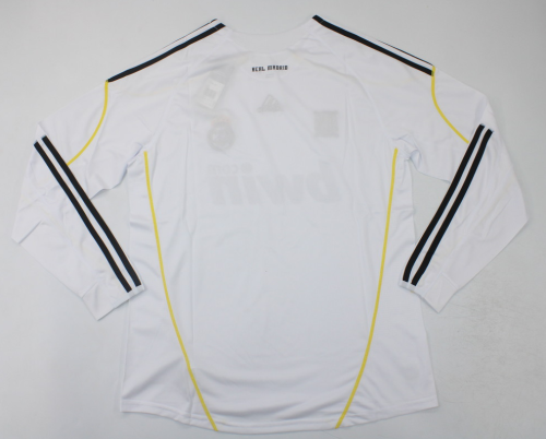 Long Sleeve Retro Jersey 2009-2010 Real Madrid Home Soccer Jersey Vintage Real Football Shirt