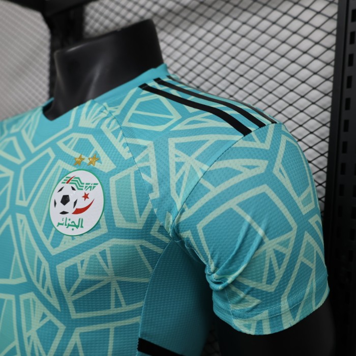 Player Version 2023 Algeria Blue Soccer Jersey