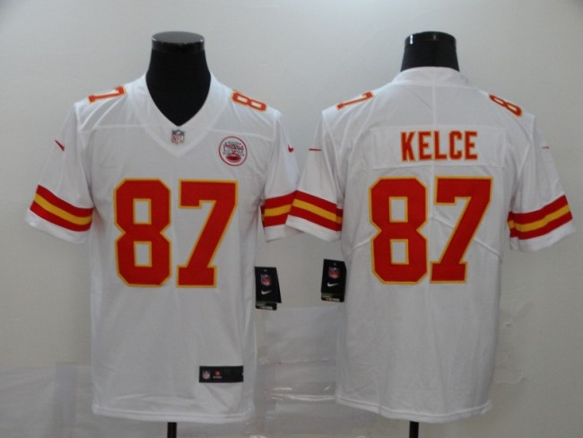 Kansas City Chiefs 87 KELCE White 2020 Super Bowl LIV Vapor Untouchable Limited Jersey