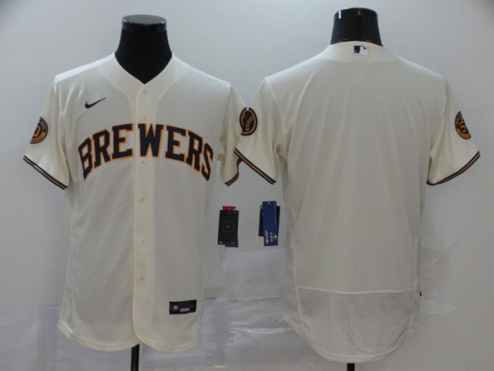 Milwaukee Brewers Blank Yellow 2020 Flexbase Jersey