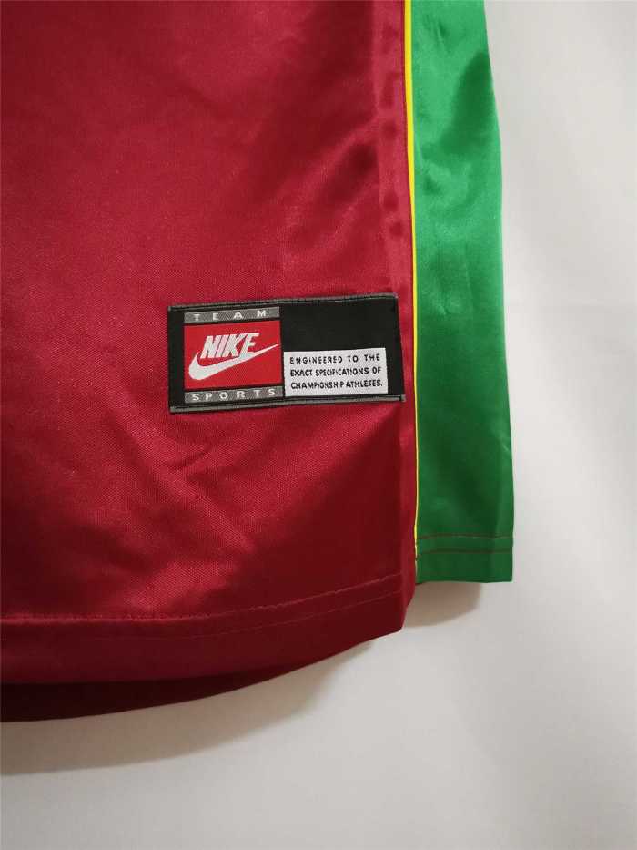 Retro Jersey Portugal 1997-1998 Home Red Soccer Jersey Vintage Football Shirt