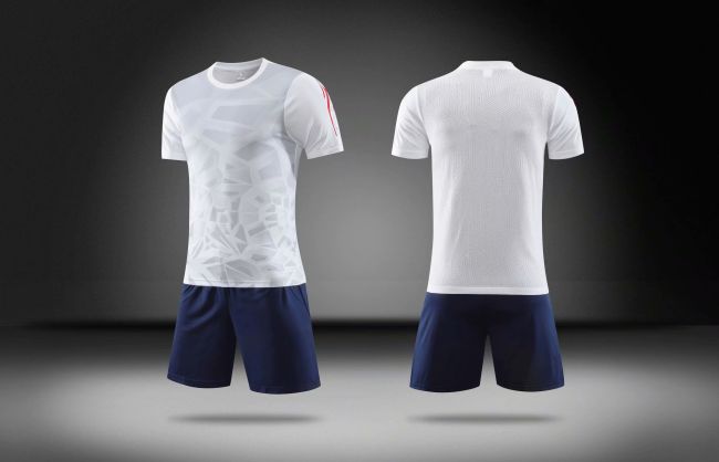 LK-S070120 Plate Suit White Soccer Jersey Short