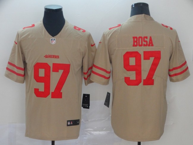 San Francisco 49ers 97 Nick Bosa Cream Inverted Legend Limited Jersey