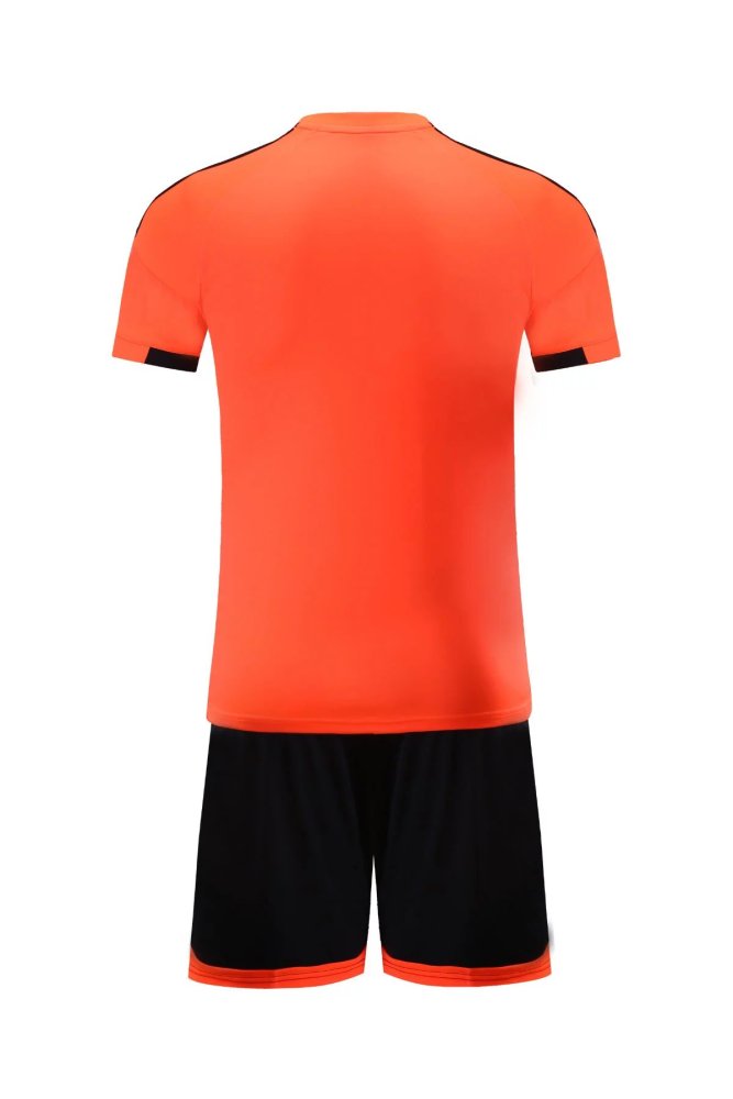 #811 Orange Soccer Training Uniform Blank Jersey and Shorts