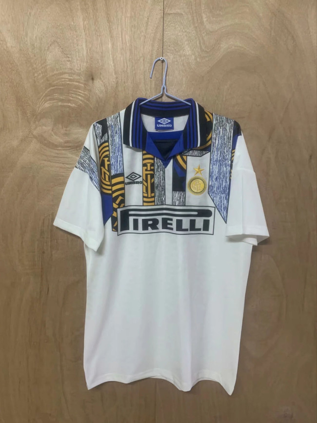 Retro Jersey 1996 Inter Milan Away White Soccer Jersey