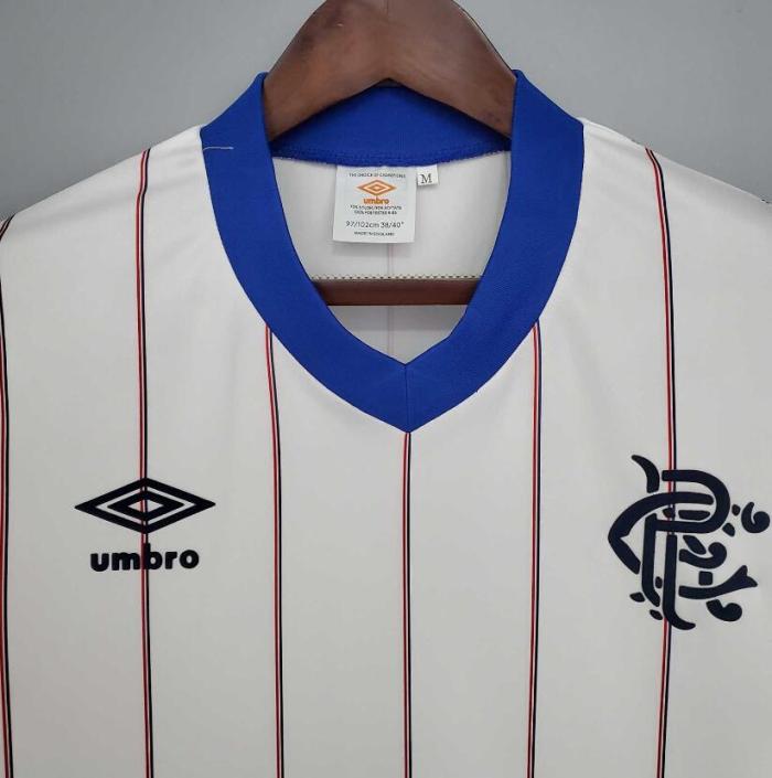 Retro Jersey 1982-1983 Rangers Away White Soccer Jersey