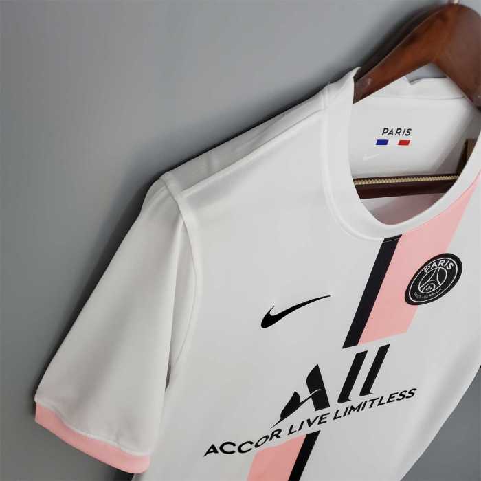 Retro Jersey 2021-2022 PSG Away White Soccer Jersey Vintage Paris Football Shirt
