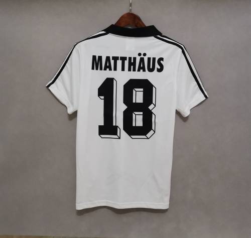 Retro Jersey 1980 Germany MATTHAUS 18 Home soccer Jersey
