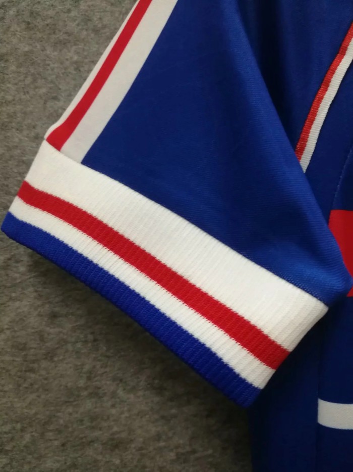 Retro Youth Uniform 1998 France 10 ZIDANE Home Soccer Jersey Shorts