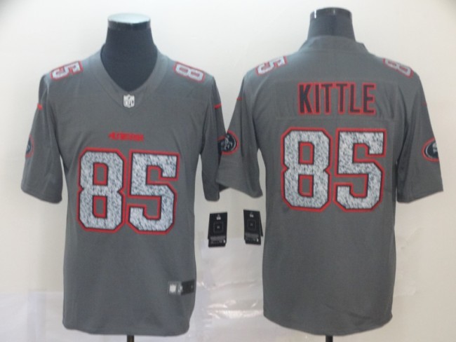San Francisco 49ers 85 George Kittle Gray Camo Vapor Untouchable Limited Jersey